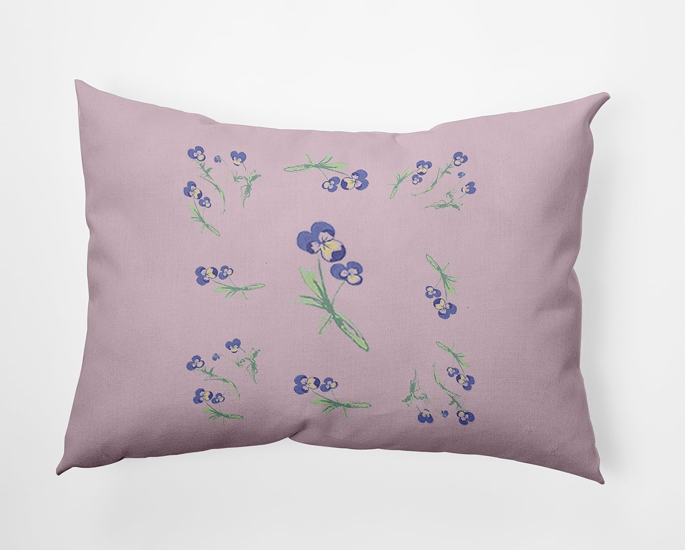 20" x 14" Simply Daisy Violets Scattered Polyester Indoor/Outdoor Pillow, Pail Orchid Qty 1