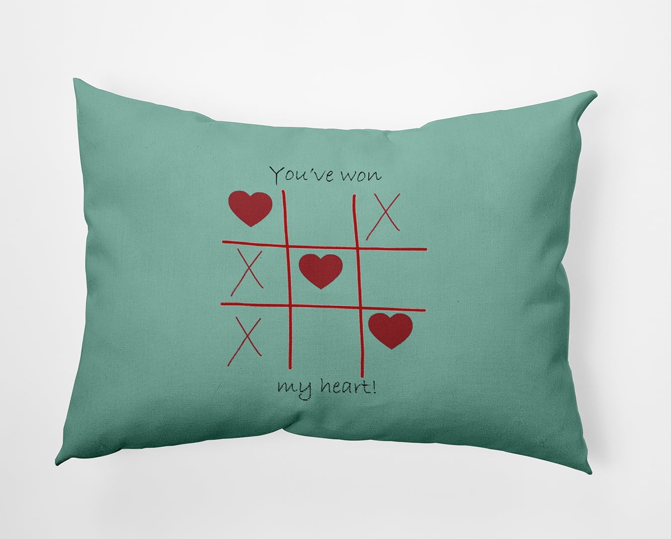 20" x 14" Simply Daisy You've Won My Heart Polyester Indoor/Outdoor Pillow, Spring Green Qty 1