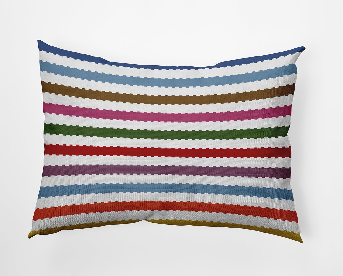 20" x 14" Simply Daisy Zippy Stripe Polyester Accent Pillow, Chambray Qty 1