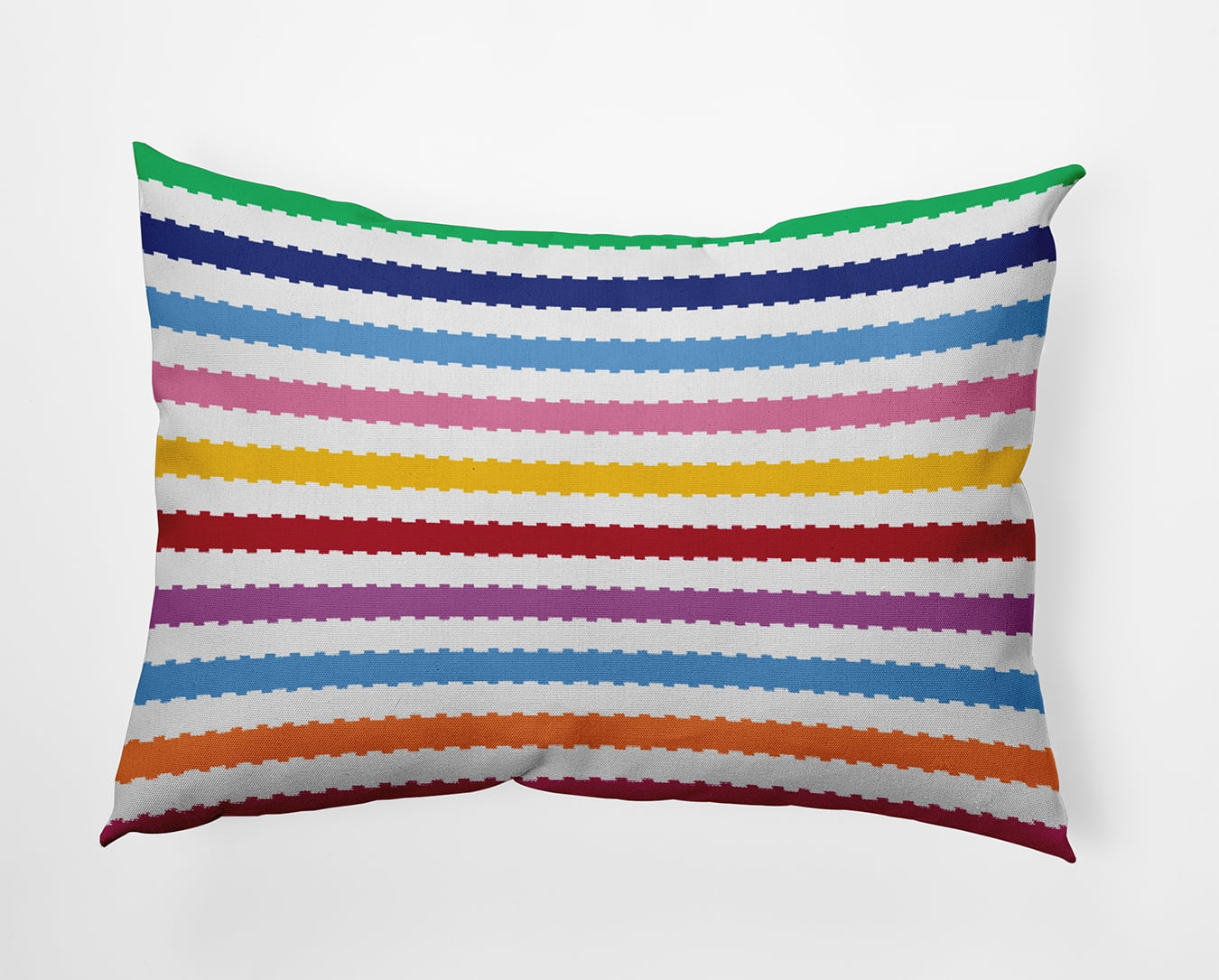 20" x 14" Simply Daisy Zippy Stripe Polyester Accent Pillow, Multi Qty 1