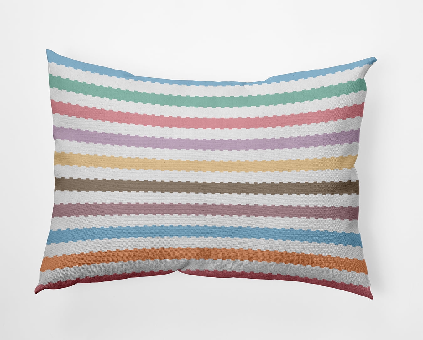 20" x 14" Simply Daisy Zippy Stripe Polyester Indoor/Outdoor Pillow, Spring Green Qty 1