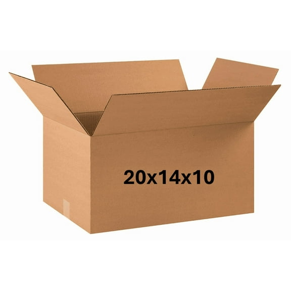 20" x 14" x 10" CARDBOARD BOX - 200 lb - 10 BOX BUNDLE