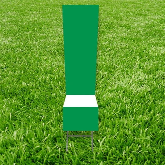 20 x 15 in. Exclamation Point Symbol Outdoor Yard Sign, Green