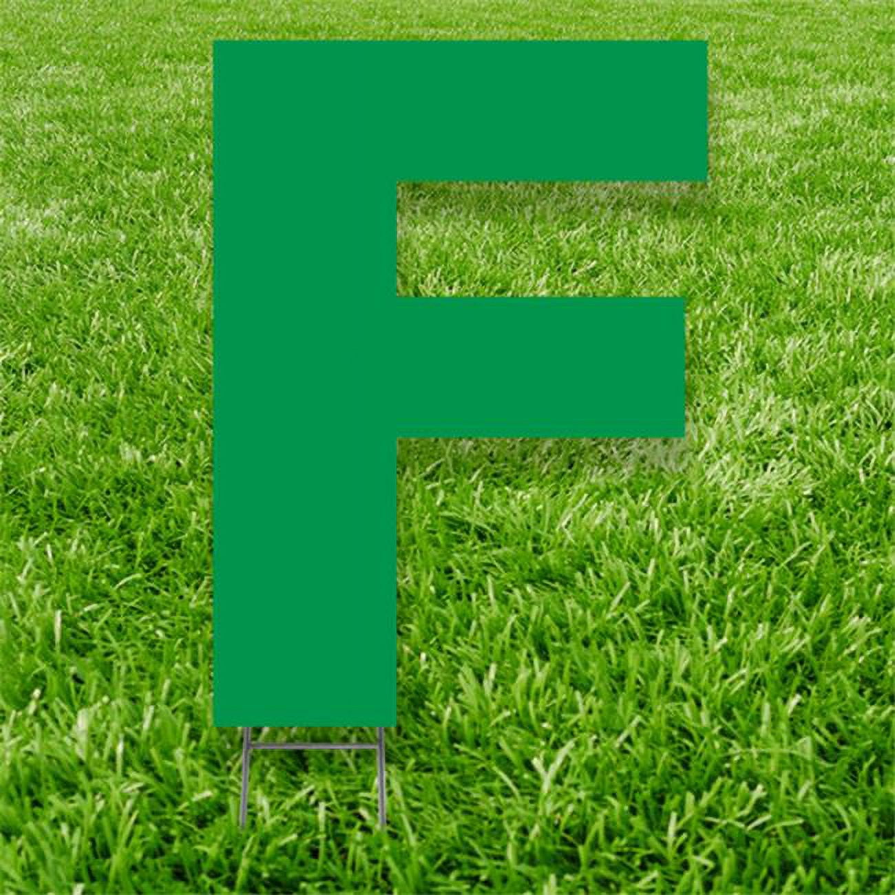 20 x 15 in. Letter F Yard Sign, Green - Walmart.com