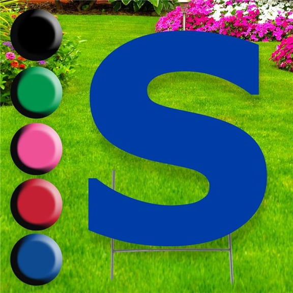 20 x 15 in. Letter S Yard Sign, Blue