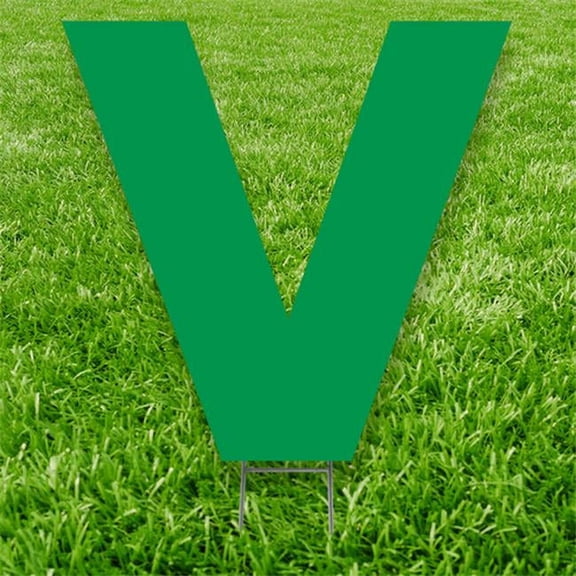 20 x 15 in. Letter V Yard Sign, Green