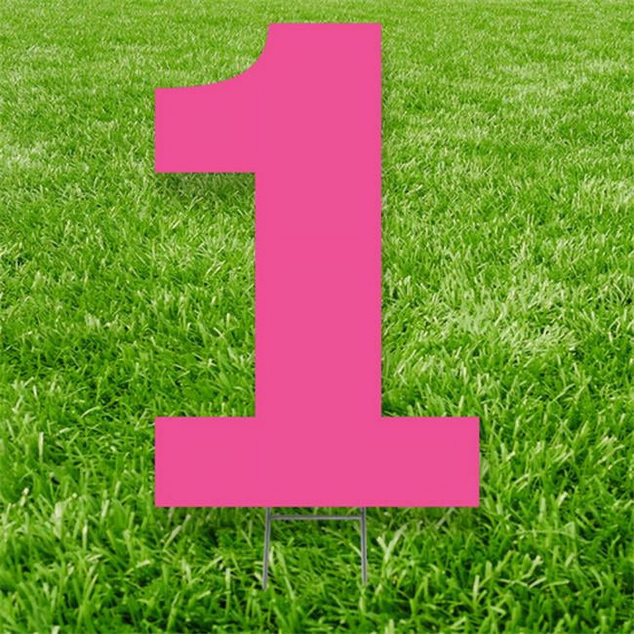 20 x 15 in. Number 1 Yard Sign, Pink