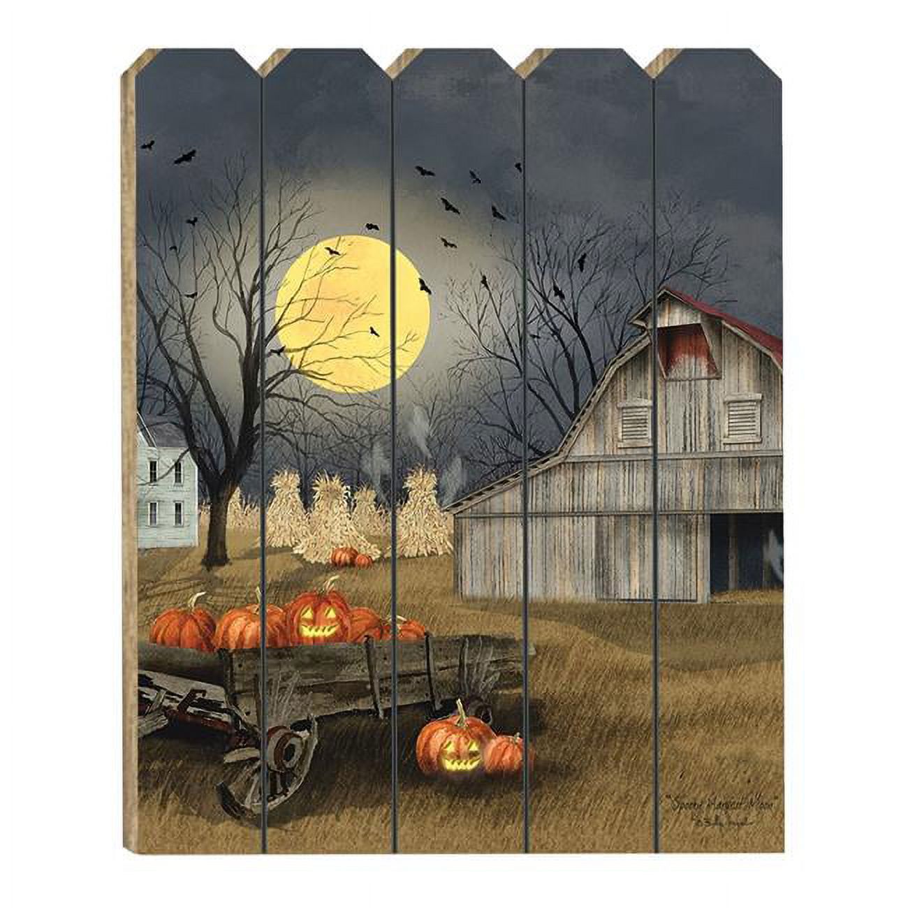 20 x 15 x 1 in. Spooky Harvest Moon 1 Unframed Print Wall Art - Walmart.com