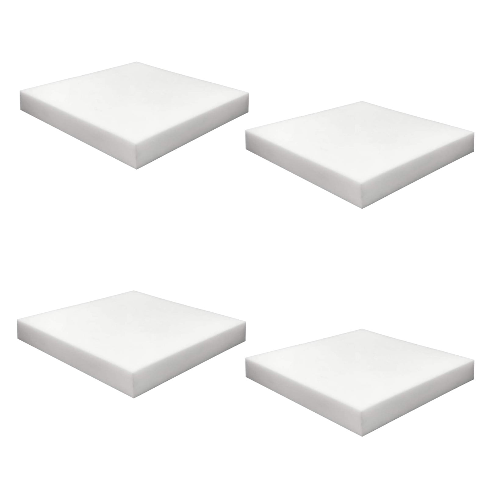 20” x 16” (4 Pack) - High Density Outdoor Couch Cushion Replacement for Patio Furniture, Square Foam Pad for Couch Cushion Support, Upholstery Foam Padding for Sofa