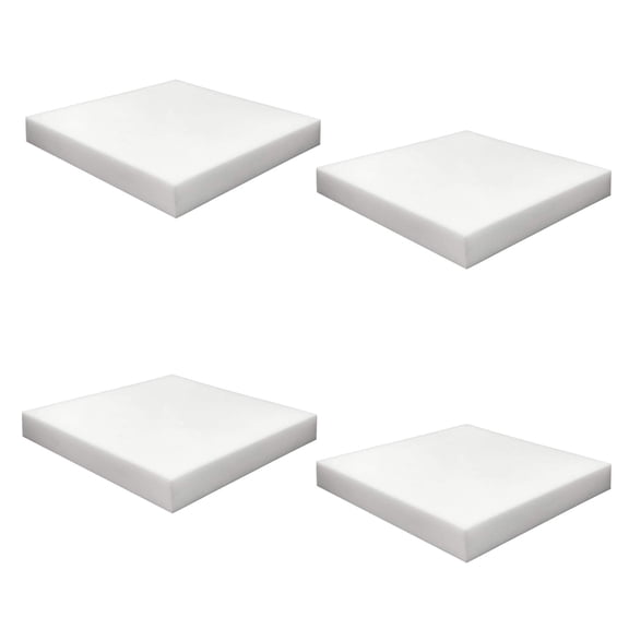 20” x 16” (4 Pack) - High Density Outdoor Couch Cushion Replacement for Patio Furniture, Square Foam Pad for Couch Cushion Support, Upholstery Foam Padding for Sofa