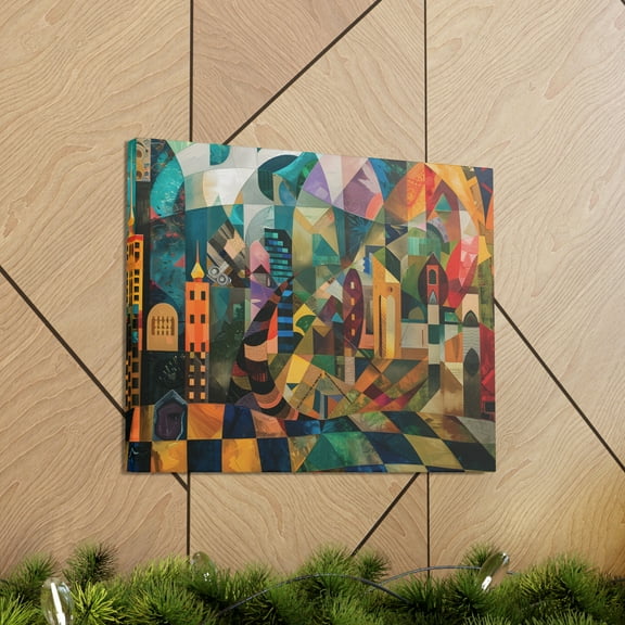 20" x 16" Canvas Gallery Wraps - Persian Prism: Green Bay Embrace