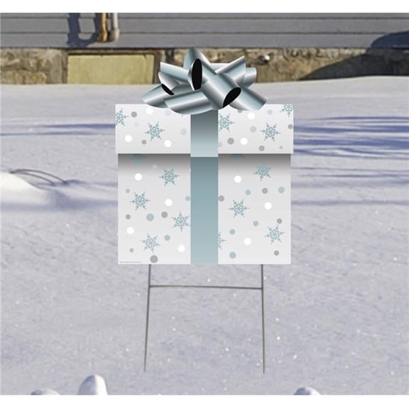 20 x 16 in. Present Yard Sign, Silver