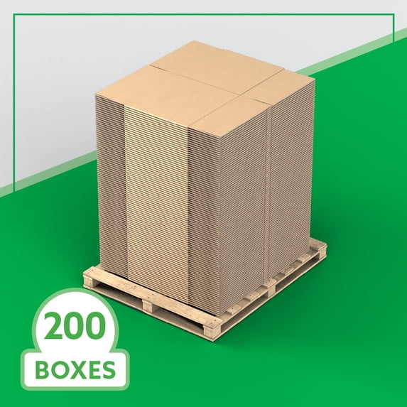 20" x 18" x 18" Bulk Boxes for Shipping, Mailing, Packing, Packaging and Storage, 200-CT Pallet