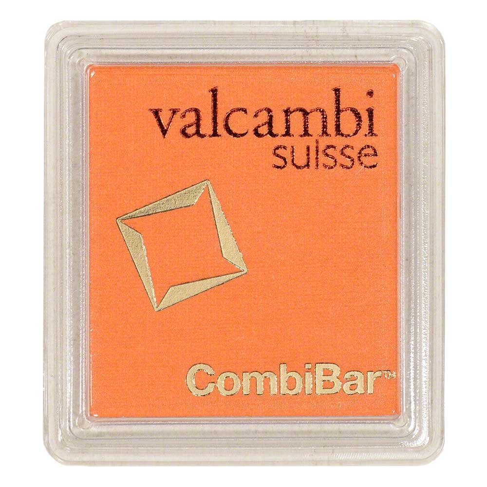 20 Gram Valcambi Suisse .9999 Fine Gold CombiBar 20 x 1g