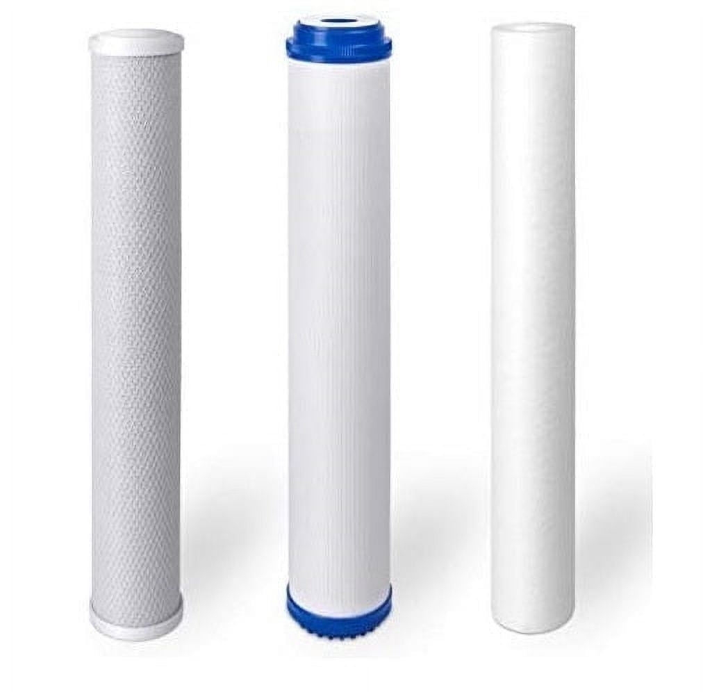 20" x 2.5" Replacement Water Filters Cartridges Sediment, CTO Carbon Block, GAC for 20 Inch Whole House System by IPW Industries Inc.