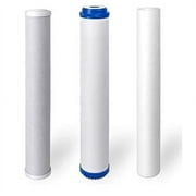 20 x 2.5 Replacement Water Filters Cartridges Sediment, CTO Carbon Block, GAC for 20 Inch Whole House System by IPW Industries Inc.