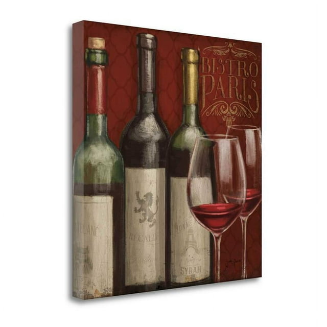 20" x 20" Bistro Paris III By Janelle Penner- Print on Canvas Fabric Multi-Color