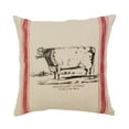 thumbnail image 1 of Cow Feed Sack Feed Sack Throw Pillow, 20" x 20", 1 of 4