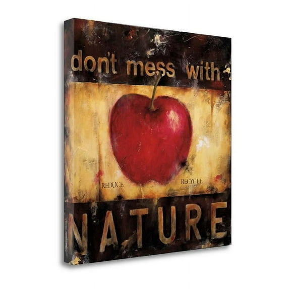 20 x 20 Dont Mess With Nature By Wani Pasion Print on Canvas Fabric Multi-Color