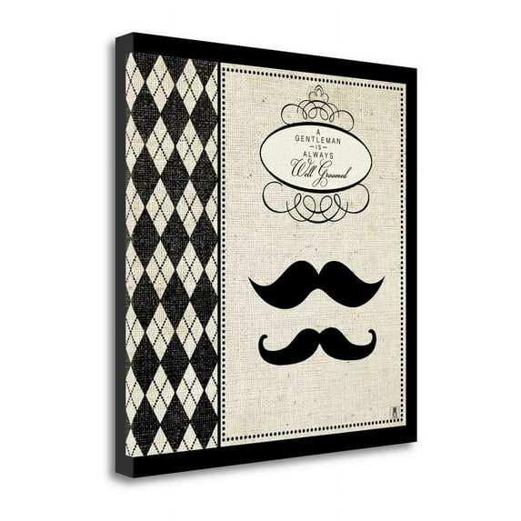 20" x 20" Gentleman II By Studio Mousseau - Print on Canvas Fabric Multi-Color