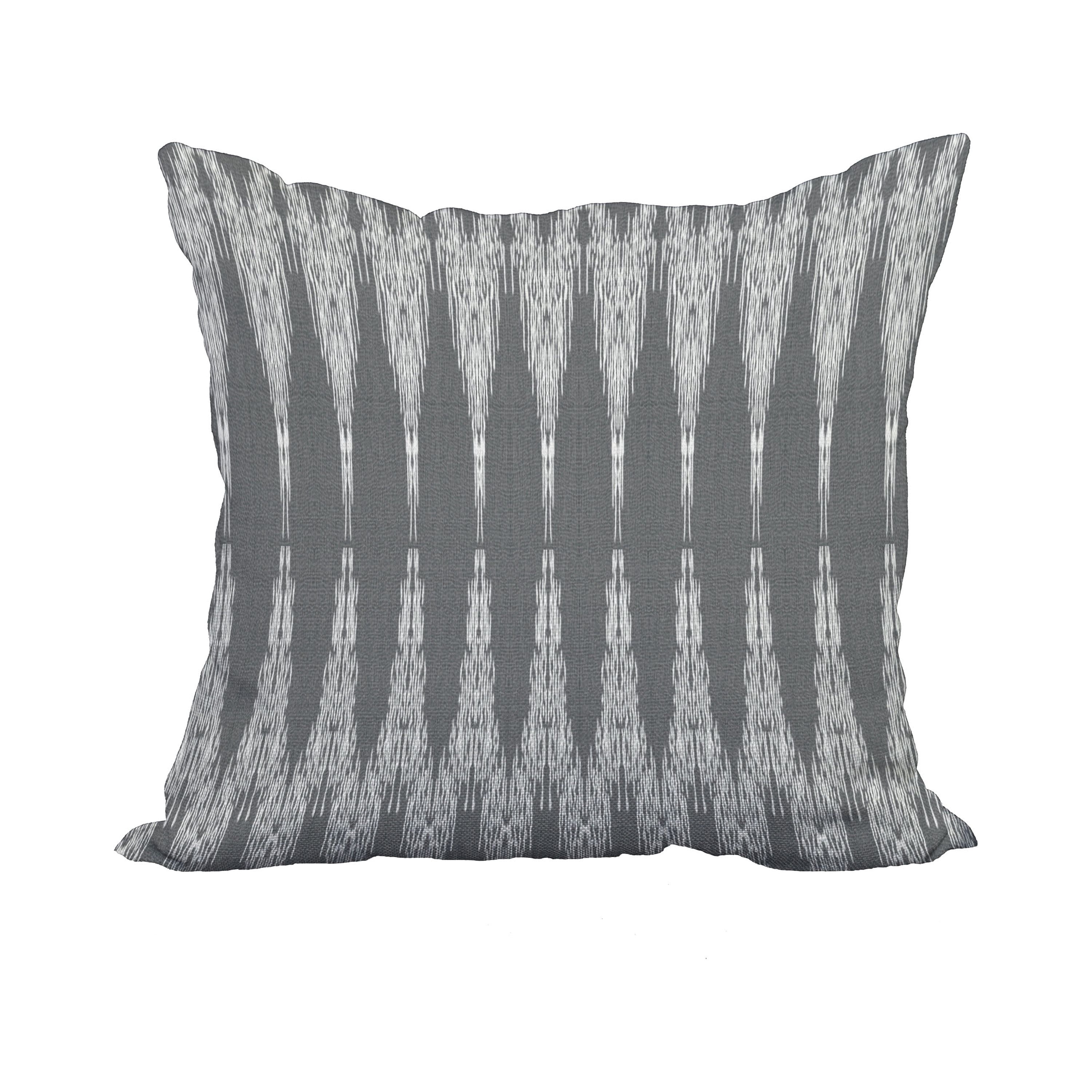 20 x 20 Inch Black Geometric Print Decorative Polyester Throw Pillow with a Linen Texture
