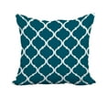 thumbnail image 1 of 20 x 20 Inch Blue Trellis Print Decorative Polyester Throw Pillow with a Linen Texture, 1 of 1