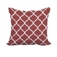thumbnail image 1 of 20 x 20 Inch Brown Trellis Print Decorative Polyester Throw Pillow with a Linen Texture, 1 of 1