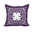 thumbnail image 1 of 20 x 20 Inch Cuban Tile 1 Purple Geometric Print Decorative Polyester Throw Pillow with Linen Texture, 1 of 1