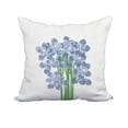 thumbnail image 1 of 20 x 20 Inch Florpalida Blue Floral Print Decorative Polyester Throw Pillow with Linen Texture, 1 of 1