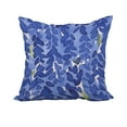 thumbnail image 1 of 20 x 20 Inch Flower Bell Blue Floral Print Decorative Polyester Throw Pillow with Linen Texture, 1 of 1