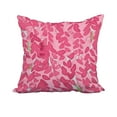 thumbnail image 1 of 20 x 20 Inch Flower Bell Pink Floral Print Decorative Polyester Throw Pillow with Linen Texture, 1 of 1
