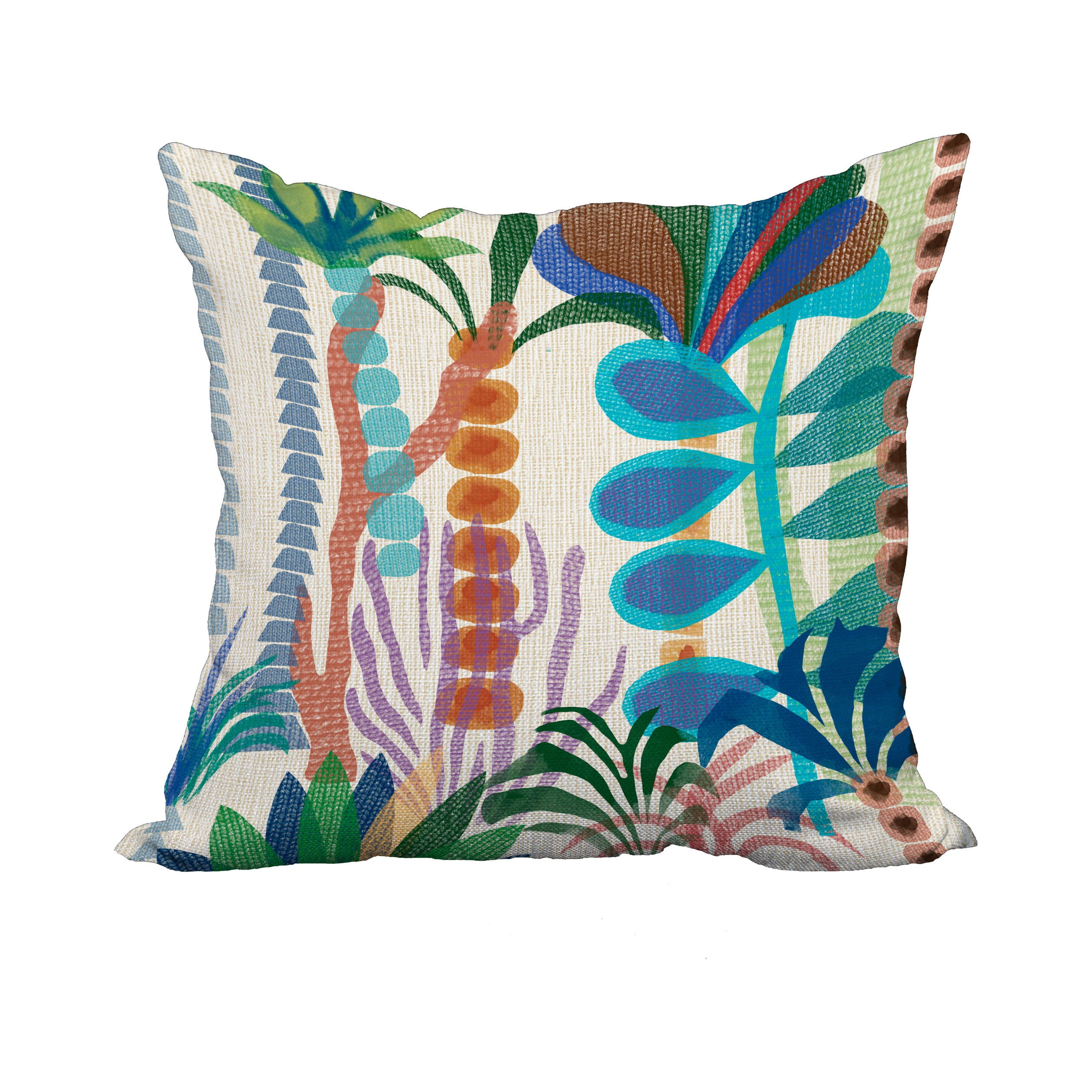 20 x 20 Inch Gold Floral Print Decorative Polyester Throw Pillow with a Linen Texture