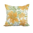 thumbnail image 1 of 20 x 20 Inch Gold Floral Print Decorative Polyester Throw Pillow with a Linen Texture, 1 of 1