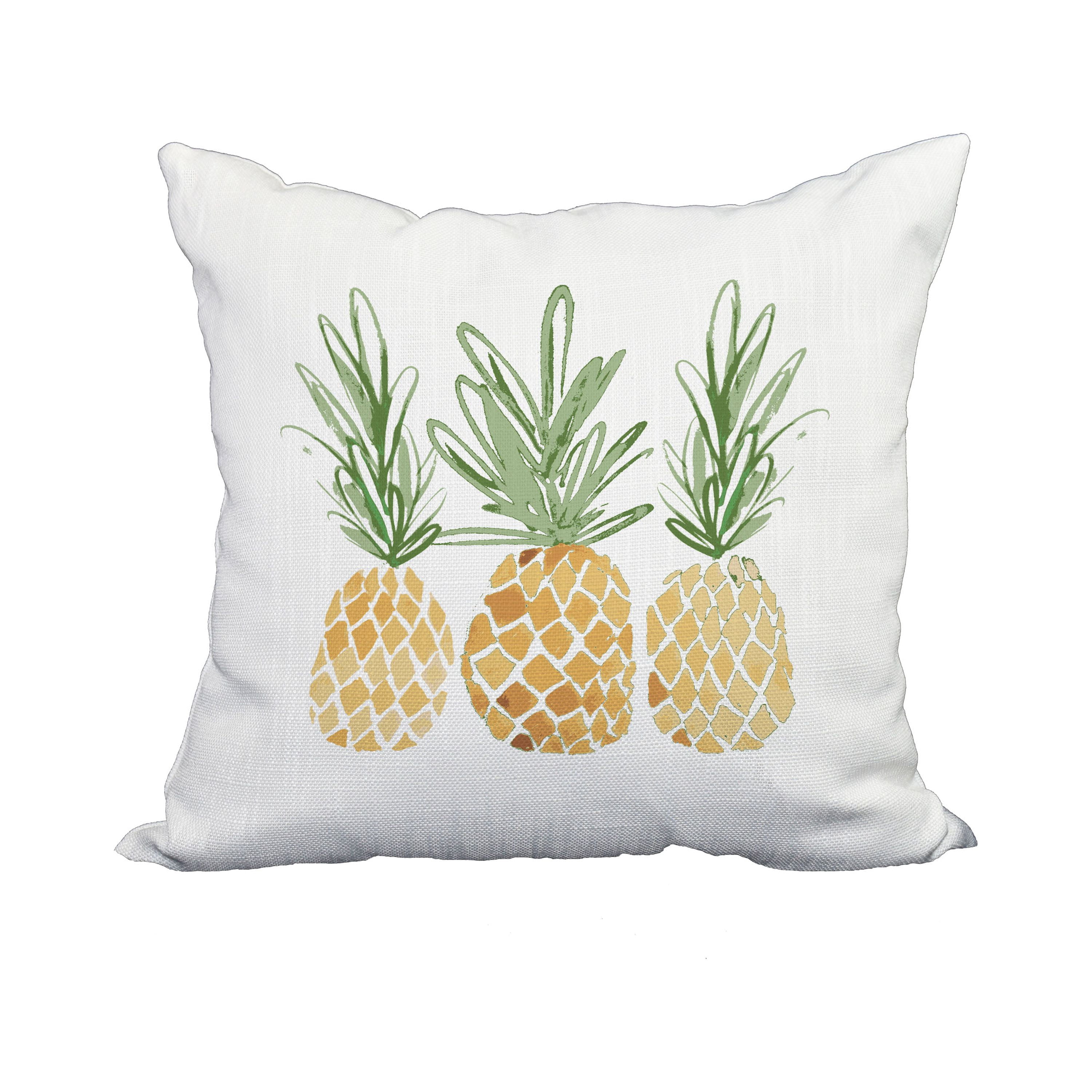 20 x 20 Inch Gold Geometric Print Decorative Polyester Throw Pillow with a Linen Texture