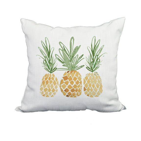 20 x 20 Inch Gold Geometric Print Decorative Polyester Throw Pillow with a Linen Texture