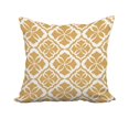 thumbnail image 1 of 20 x 20 Inch Gold Geometric Print Decorative Polyester Throw Pillow with a Linen Texture, 1 of 1