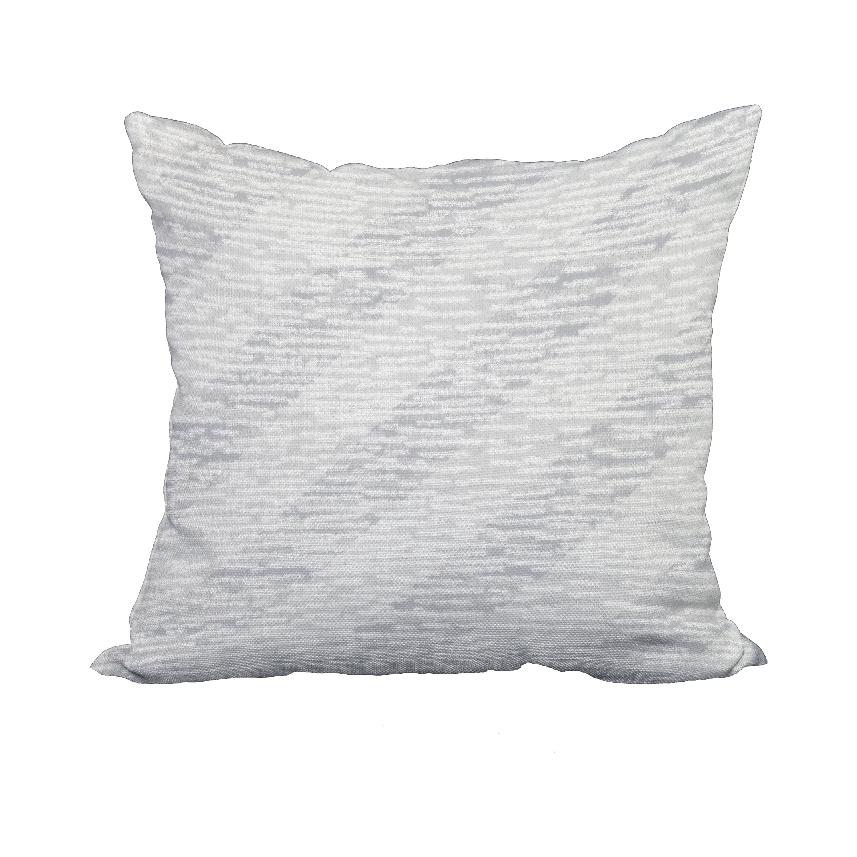 20 x 20 Inch Gray Geometric Print Decorative Polyester Throw Pillow with a Linen Texture