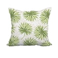 thumbnail image 1 of 20 x 20 Inch Green Floral Print Decorative Polyester Throw Pillow with a Linen Texture, 1 of 1