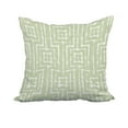 thumbnail image 1 of 20 x 20 Inch Green Geometric Print Decorative Polyester Throw Pillow with a Linen Texture, 1 of 1