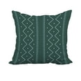 thumbnail image 1 of 20 x 20 Inch Green Geometric Print Decorative Polyester Throw Pillow with a Linen Texture, 1 of 1