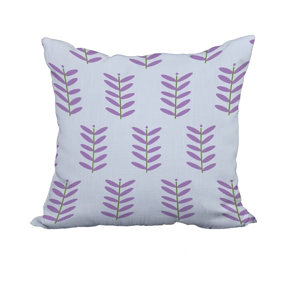 20 x 20 Inch Light Blue Floral Print Decorative Polyester Throw Pillow with a Linen Texture