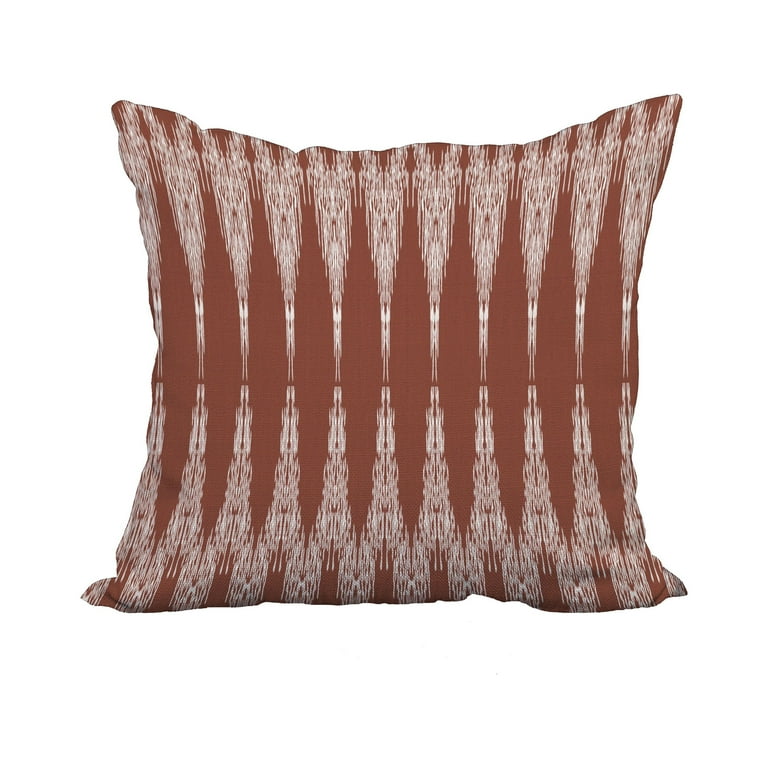 E by Design Maroon Geometric Throw Pillow Polyester
