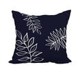 thumbnail image 1 of 20 x 20 Inch Navy Blue Floral Print Decorative Polyester Throw Pillow with a Linen Texture, 1 of 1
