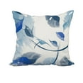 thumbnail image 1 of 20 x 20 Inch Navy Blue Floral Print Decorative Polyester Throw Pillow with a Linen Texture, 1 of 1