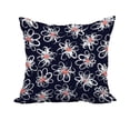 thumbnail image 1 of 20 x 20 Inch Navy Blue Geometric Print Decorative Polyester Throw Pillow with a Linen Texture, 1 of 1