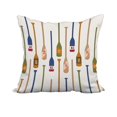 thumbnail image 1 of 20 x 20 Inch Oar Numbers Ivory Geometric Print Decorative Polyester Throw Pillow with Linen Texture, 1 of 1