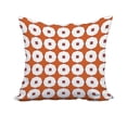 thumbnail image 1 of 20 x 20 Inch Orange Geometric Print Decorative Polyester Throw Pillow with a Linen Texture, 1 of 1