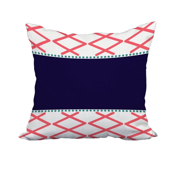 20 x 20 Inch Orange Geometric Print Decorative Polyester Throw Pillow with a Linen Texture