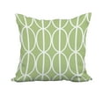 thumbnail image 1 of 20 x 20 Inch Ovals Go 'Round Green Geometric Print Decorative Polyester Throw Pillow with Linen Texture, 1 of 1