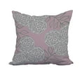 thumbnail image 1 of 20 x 20 Inch Purple Floral Print Decorative Polyester Throw Pillow with a Linen Texture, 1 of 1